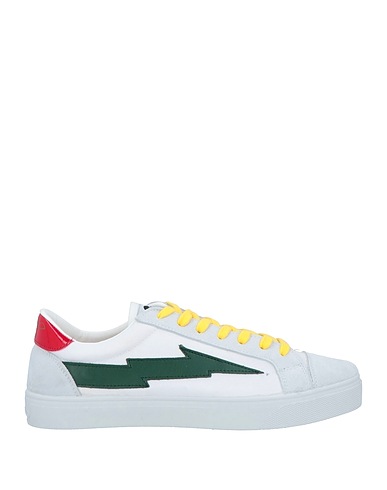 SANYAKO Sneakers White Leather, Textile fibres