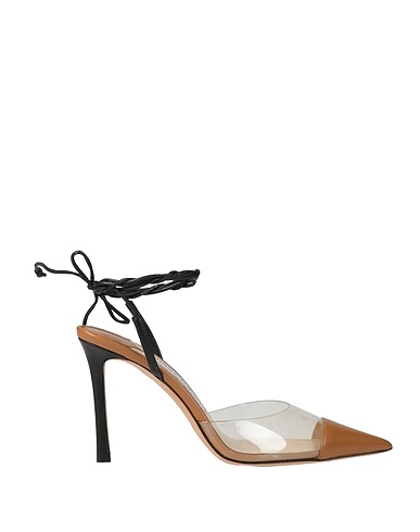 JIMMY CHOO Pump Camel Soft Leather, Textile fibers