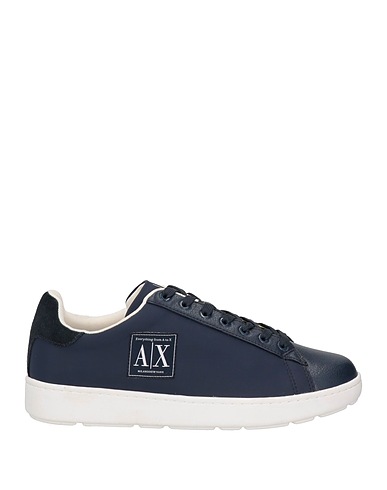 ARMANI EXCHANGE Sneakers Navy blue 100% Polyamide, Polyester, Polyurethane, Cow leather