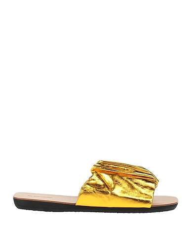 JIL SANDER Sandalen Gold Kalbsleder
