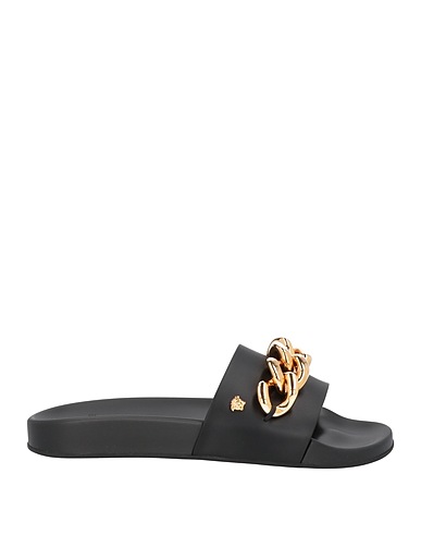 VERSACE Sandals Black Calfskin
