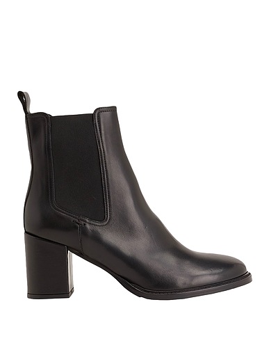 8 By YOOX LEATHER ROUND-TOE CHELSEA BOOT | Black Women‘s Ankle Boot | YOOX