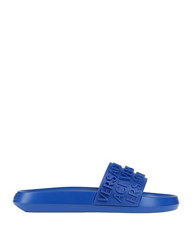 VERSACE Sandals Bright blue Textile fibres