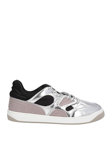 GUCCI Sneakers Silver Leather