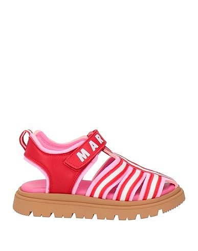 MARNI Sandals Pink Soft Leather, Textile fibers