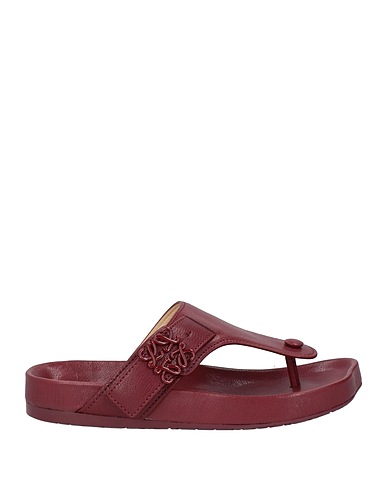 LOEWE Infradito Bordeaux Pelle
