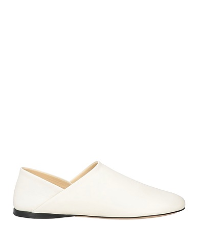 LOEWE Loafers White Soft Leather