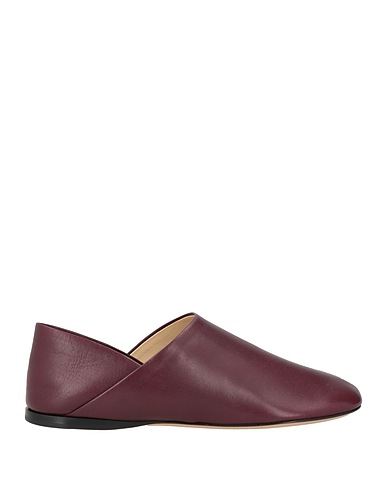 LOEWE Loafers Burgundy Soft Leather