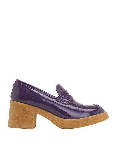 8 by YOOX Loafers PATENT LEATHER PENNY LOAFER
 Purple 100% Calfskin