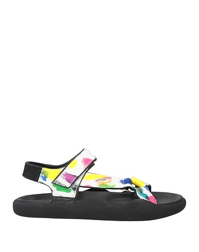 CHRISTOPHER KANE Sandals Black Soft Leather, Textile fibers