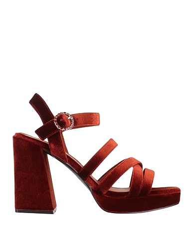 MAX&Co. Sandals Rust 100% Polyester