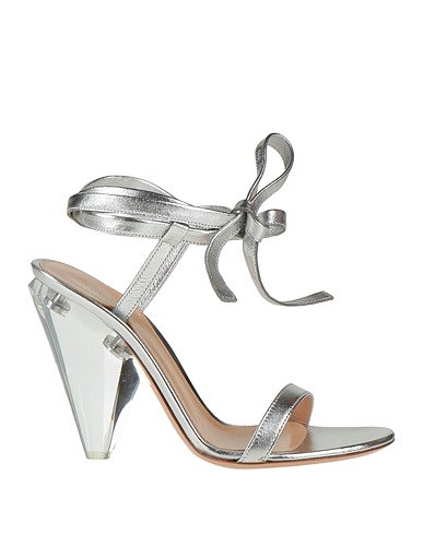 GIANVITO ROSSI Sandals Silver Soft Leather