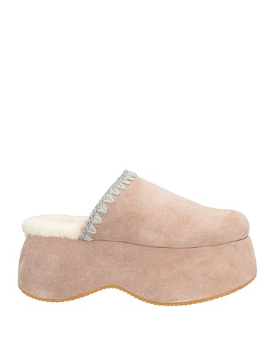 MOU Mules and clogs Taupe 100% Shearling, Wool