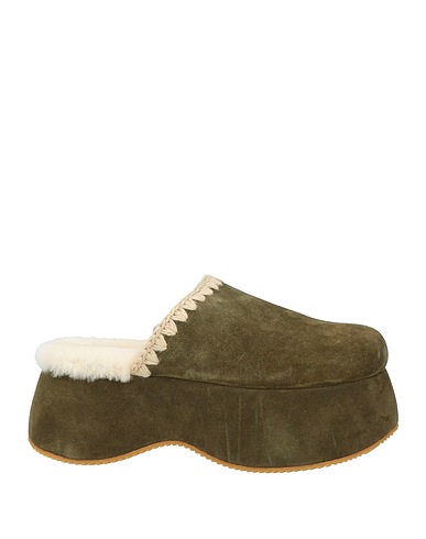 MOU Mule e zoccoli Verde militare 100% Montone, Lana