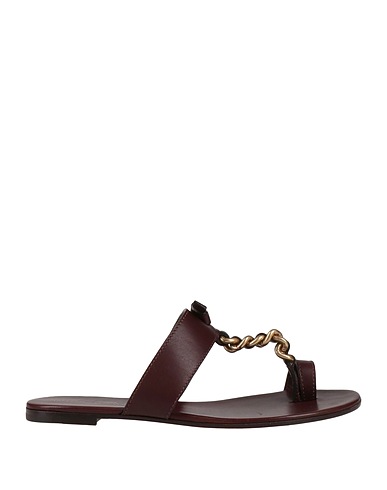 GIANVITO ROSSI Flip flops Dark brown Calfskin