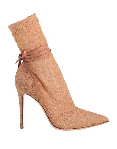 GIANVITO ROSSI Ankle boot Beige Textile fibres, Soft Leather