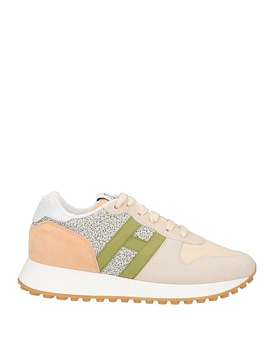 HOGAN Sneakers Beige Pelle, Fibre tessili