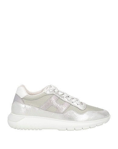 HOGAN Sneakers Argent Cuir, Fibres textiles