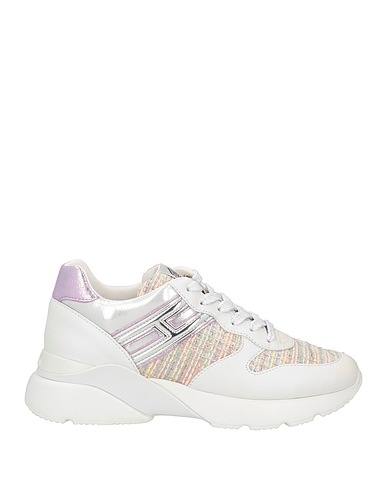 HOGAN Sneakers White Soft Leather, Textile fibers