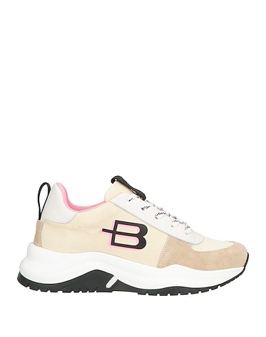 BALDININI Sneakers Off white Δέρμα, Ίνες υφασμάτων
