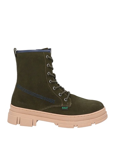 KICKERS Ankle boot Military green Leather