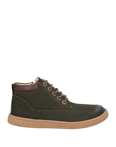 KICKERS Ankle boot Dark green Soft Leather