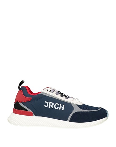 JOHN RICHMOND Sneakers Navy blue Soft Leather, Textile fibres