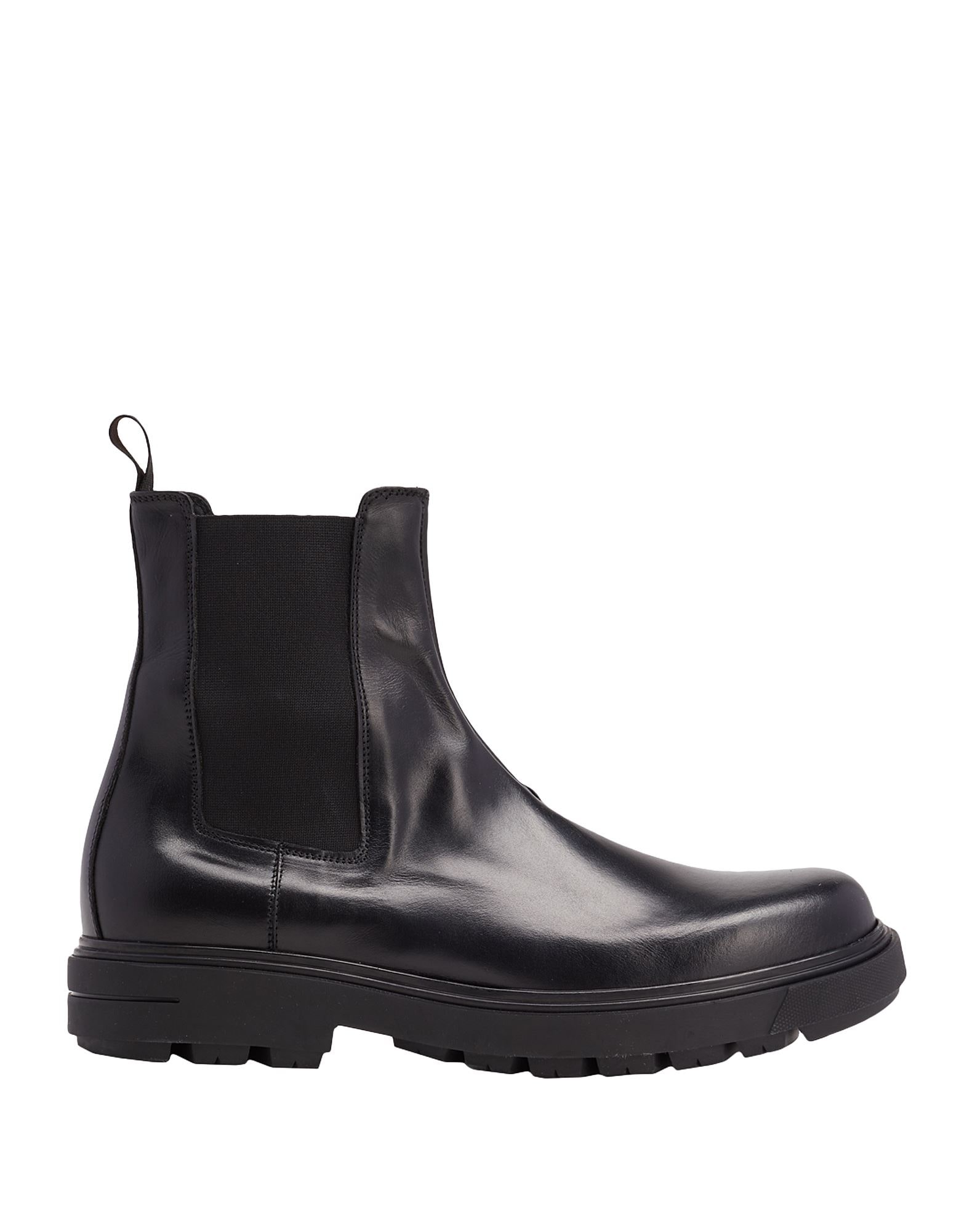 8 by YOOX LEATHER SQUARE-TOE ANKLE BOOTS ショートブーツ 8 By YOOX LEATHER SQUARE TOE ANKLE BOOTS | Black Women's
