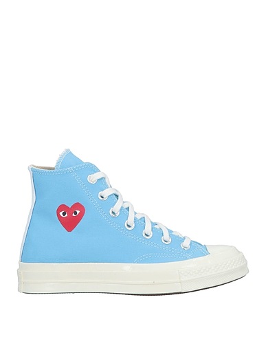 CONVERSE x COMME des GARÇONS PLAY Sneakers Light blue Textile fibres