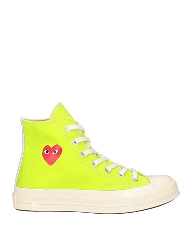 CONVERSE x COMME des GARÇONS PLAY Sneakers Lime green Textile fibers