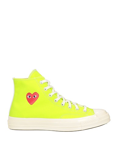 CONVERSE x COMME des GARÇONS PLAY Sneakers Lime green Textile fibers