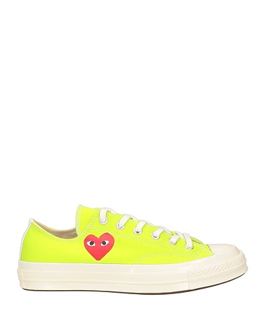 CONVERSE x COMME des GARÇONS PLAY Sneakers Lime green Textile fibers