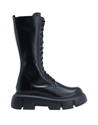 8 by YOOX Boots GRAIN LEATHER HIGH COMBAT ANKLE BOOTS

 100% Calfskin