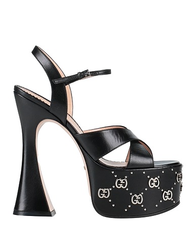 GUCCI Sandals Black Kidskin