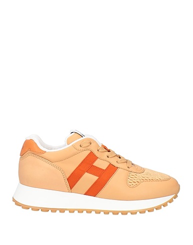 HOGAN Sneakers Camel Textile fibres, Soft Leather