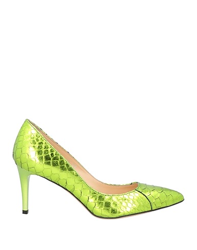 ROBERTO BOTTICELLI Décolleté Verde lime Pelle di serpente