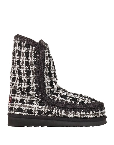 MOU Ankle boot Black Textile fibres, Shearling, Wool