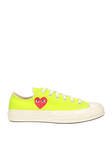 CONVERSE x COMME des GARÇONS PLAY Sneakers Lime green Textile fibers