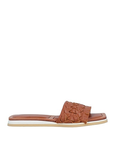 ELEVENTY Sandals Brown Leather