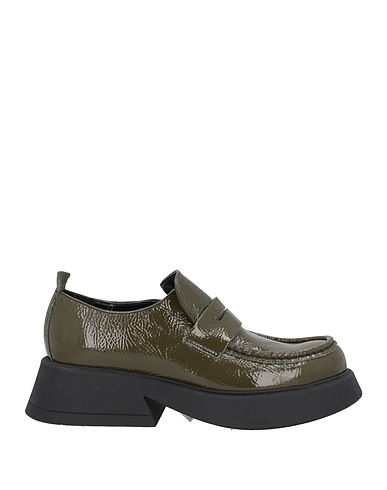1725.A Loafers Military green Soft Leather