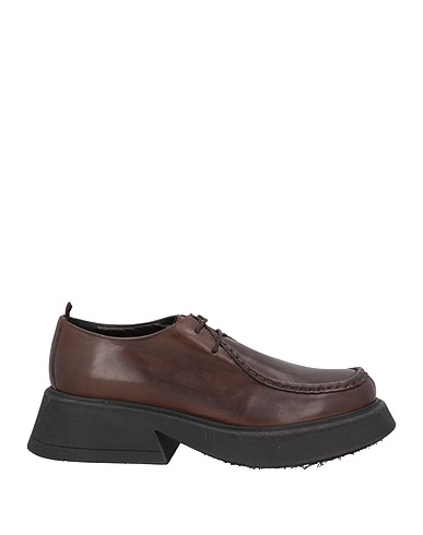 1725.A Laced shoes Dark brown Soft Leather