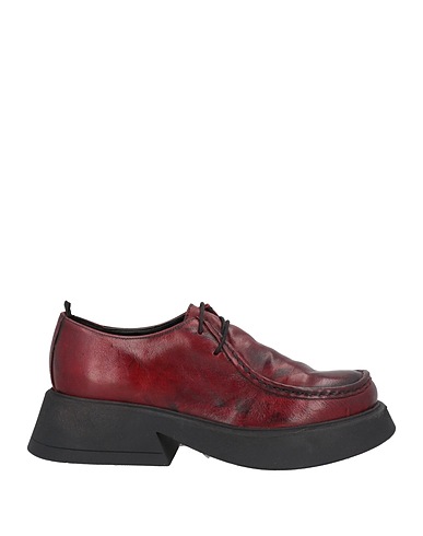 1725.A Laced shoes Burgundy Soft Leather
