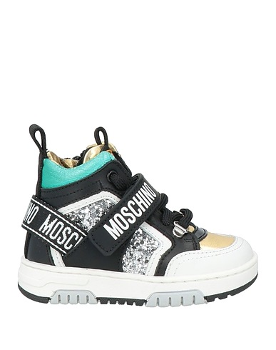 MOSCHINO BABY Sneakers Oro Pelle, Altre Fibre