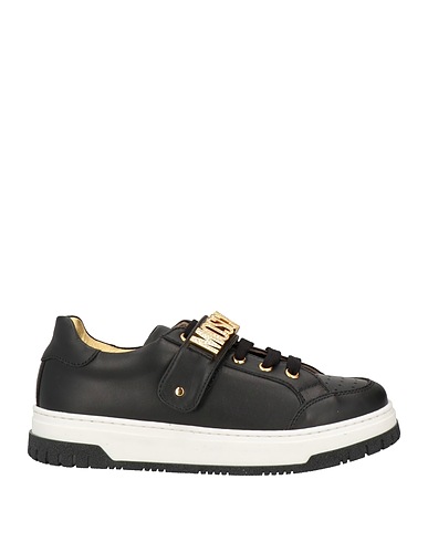 MOSCHINO TEEN Sneakers Black Soft Leather