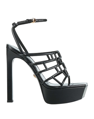 VERSACE Sandals Black Calfskin