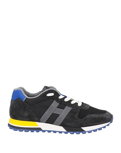 HOGAN Sneakers Blu notte Pelle, Fibre tessili