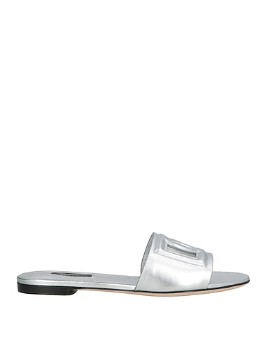 DOLCE&GABBANA Sandali Argento 100% Pelle di agnello