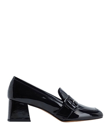 8 by YOOX Loafers PATENT HEELED LOAFER
 Black 60% Polyurethane, 30% Polyester, 10% Cotton