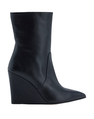 8 by YOOX Ankle boot LEATHER POINTED-TOE PLATFORM ANKLE BOOT
 Black 100% Ovine leather