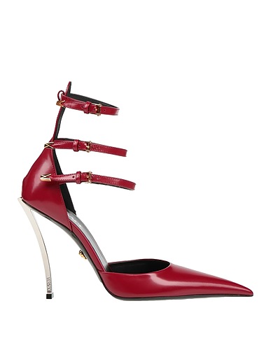 VERSACE Décolleté Mattone Pelle